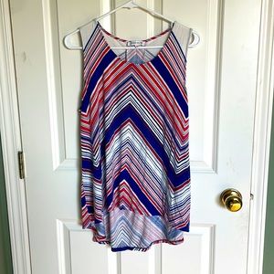 ROSE& OLIVE Red & Blue Tank Top, XL